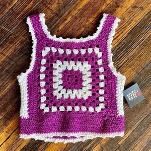 Purple Granny Square Top